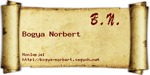 Bogya Norbert névjegykártya