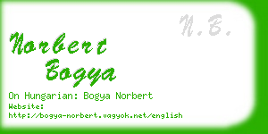 norbert bogya business card